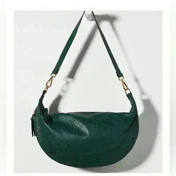 Anthropologie Bubble Leather Shoulder Bag green - Picture 3 of 7